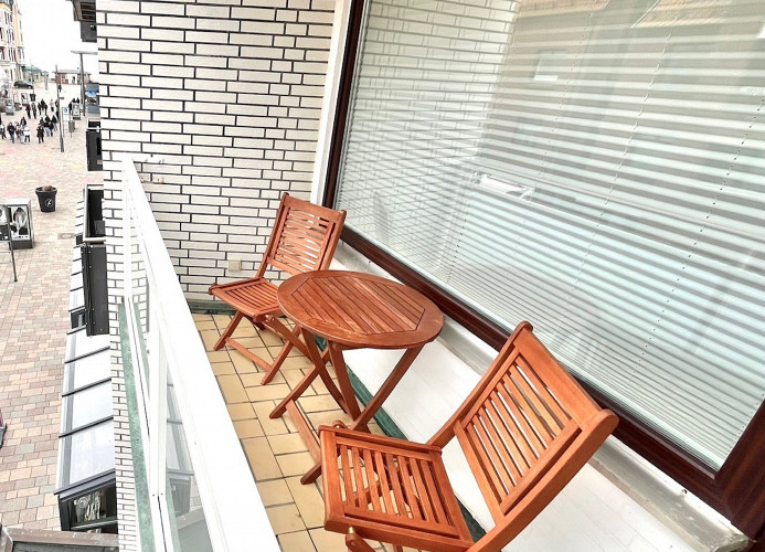 Balkon Süden Blick Richtung Strand